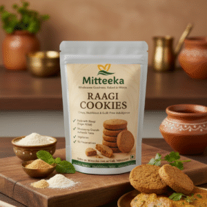 Mitteeka Raagi Cookies, Finger Millet Wholesome Cookies, Vegetarian, No Preservatives, 100g