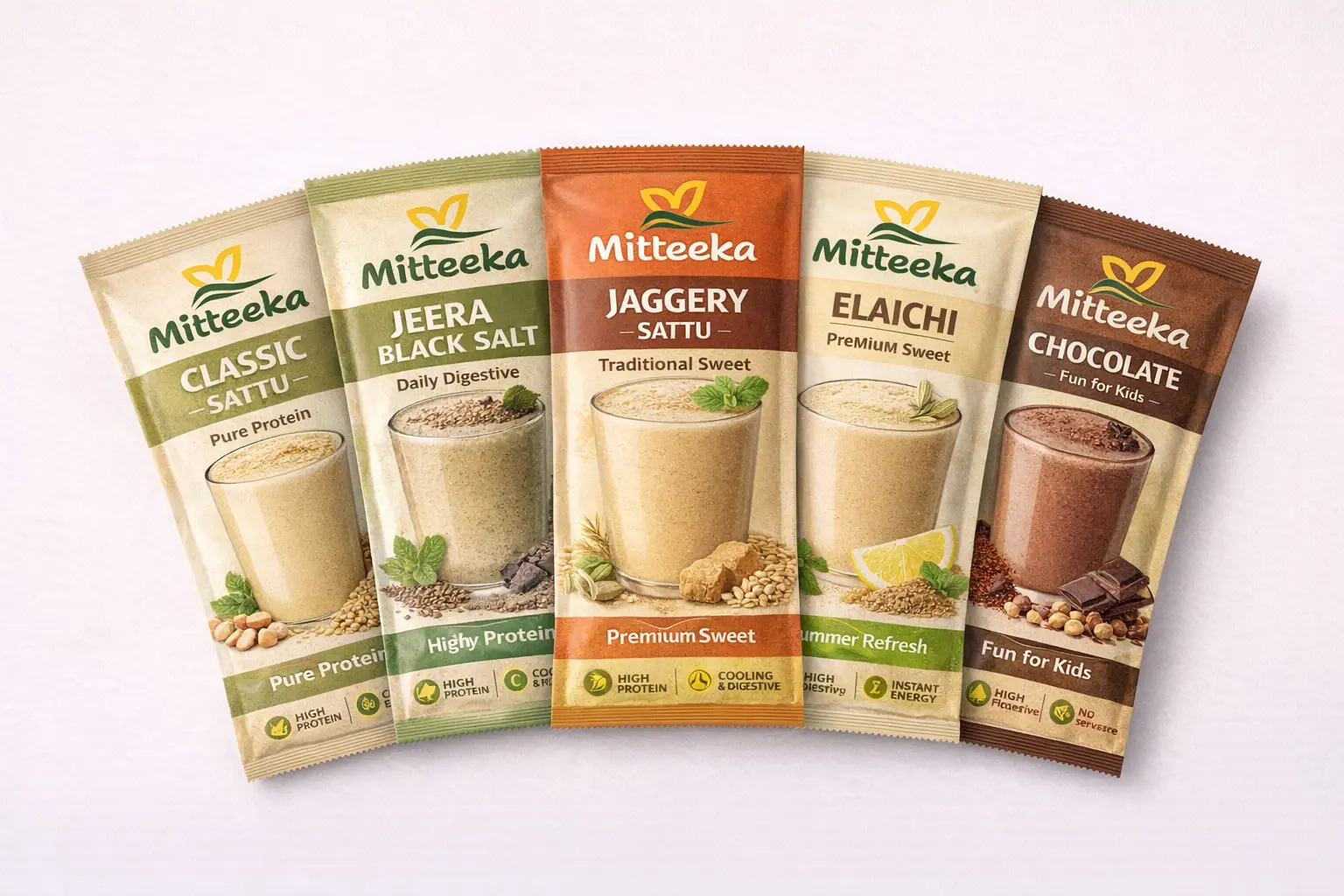 mitteeka pure sattu – 5 flavours taste kit | traditional protein drink mitteeka pure sattu – 5 flavours taste kit | traditional protein drink