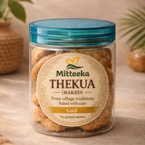 mitteeka baked thekua – sugar