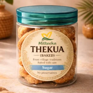 mitteeka baked thekua – sugar